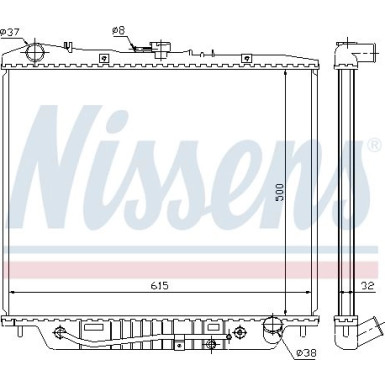 Nissens | Kühler, Motorkühlung | 60852