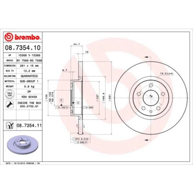 Brembo | Bremsscheibe | 08.7354.11