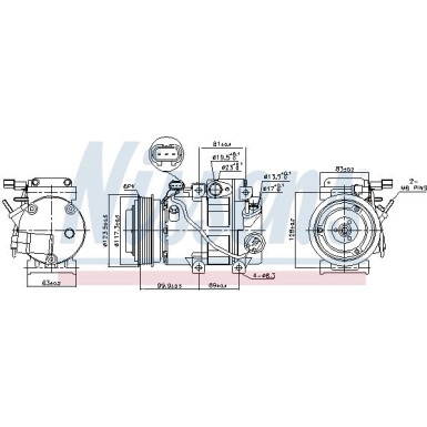 Nissens | Kompressor, Klimaanlage | 89305