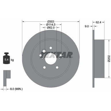 Textar | Bremsscheibe | 92144103