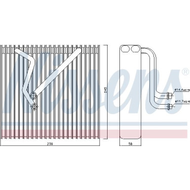 Nissens | Verdampfer, Klimaanlage | 92163