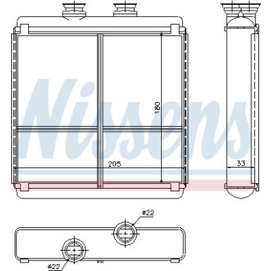 Nissens | Wärmetauscher, Innenraumheizung | 72042