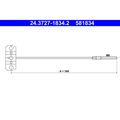 ATE | Seilzug, Feststellbremse | 24.3727-1834.2