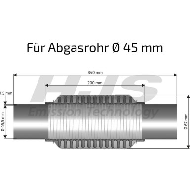 HJS | Flexrohr, Abgasanlage | 83 00 8418