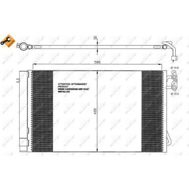 NRF | Kondensator, Klimaanlage | 35743