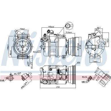 Nissens | Kompressor, Klimaanlage | 89112