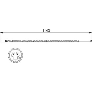 BOSCH | Warnkontakt, Bremsbelagverschleiß | 1 987 473 517