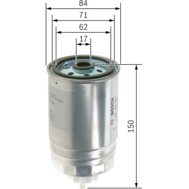 BOSCH | Kraftstofffilter | 1 457 434 460