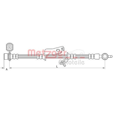 Metzger | Bremsschlauch | 4110973