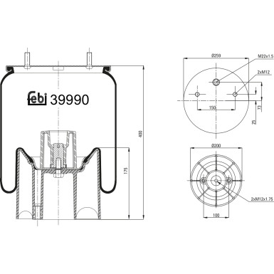 FEBI BILSTEIN 39990 Federbalg, Luftfederung