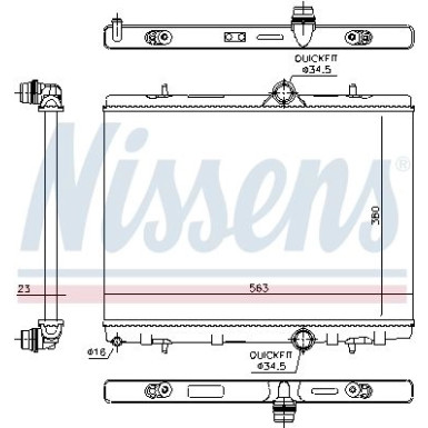 Nissens | Kühler, Motorkühlung | 636043