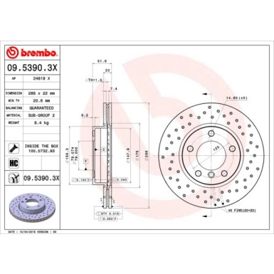 Brembo | Bremsscheibe | 09.5390.3X