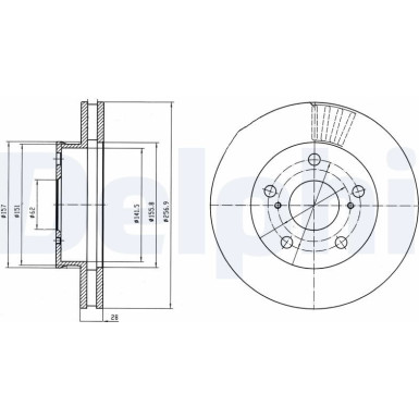 Delphi | Bremsscheibe | BG4181