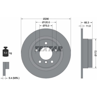 Textar | Bremsscheibe | 92261003