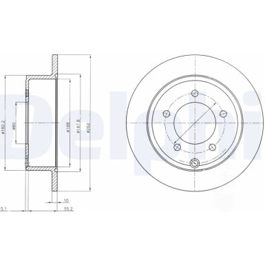 Delphi | Bremsscheibe | BG4179