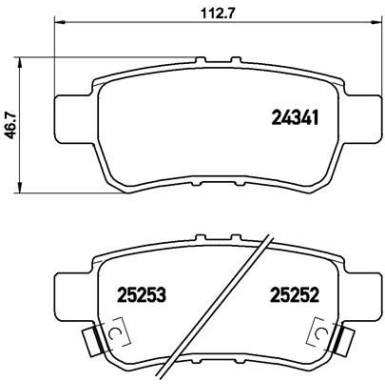 Brembo | Bremsbelagsatz, Scheibenbremse | P 28 062