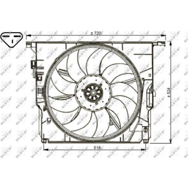 NRF | Lüfter, Motorkühlung | 47739