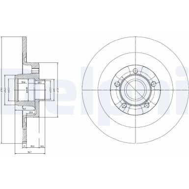 Delphi | Bremsscheibe | BG9024RS