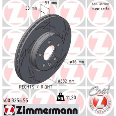 Zimmermann | Bremsscheibe | 600.3256.55