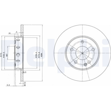 Delphi | Bremsscheibe | BG2769