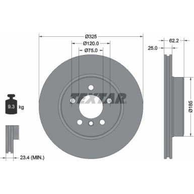 Textar | Bremsscheibe | 92141505