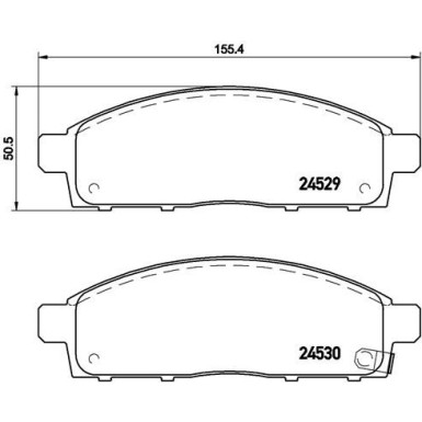 Brembo | Bremsbelagsatz, Scheibenbremse | P 54 038