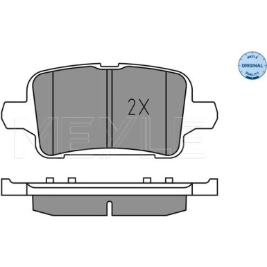 Meyle | Bremsbelagsatz, Scheibenbremse | 025 221 2917