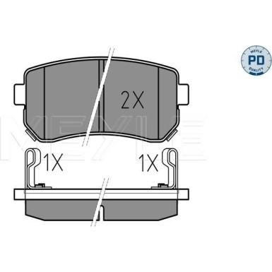 Meyle | Bremsbelagsatz, Scheibenbremse | 025 243 2015/PD
