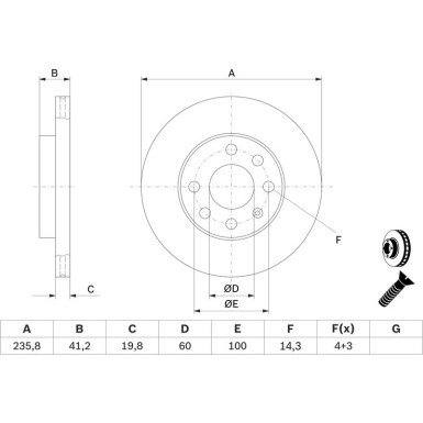 BOSCH | Bremsscheibe | 0 986 479 B84