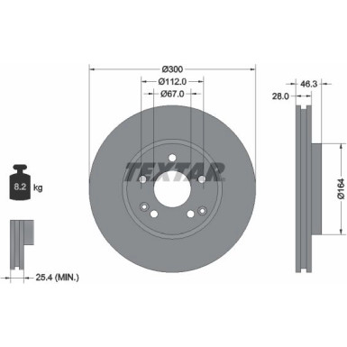 Textar | Bremsscheibe | 92106005