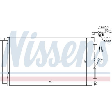 Nissens | Kondensator, Klimaanlage | 940351