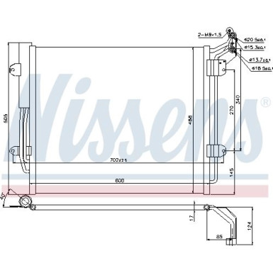 Nissens | Kondensator, Klimaanlage | 940256