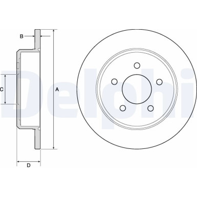 Delphi | Bremsscheibe | BG3739