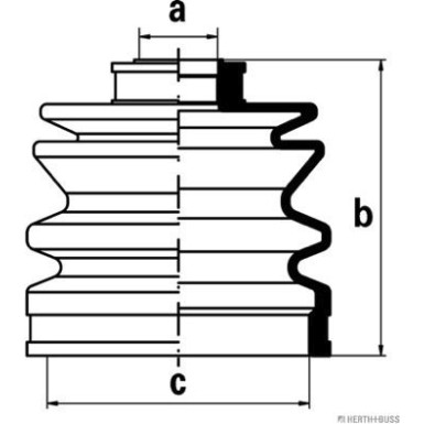 Herth+Buss Jakoparts | Faltenbalgsatz, Antriebswelle | J2865001