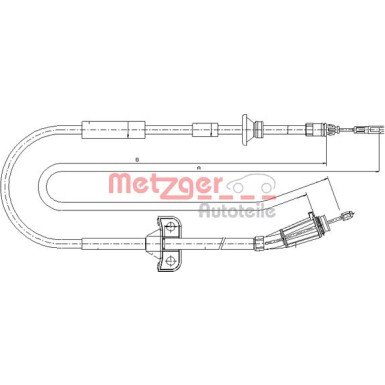 Metzger | Seilzug, Feststellbremse | 10.8066