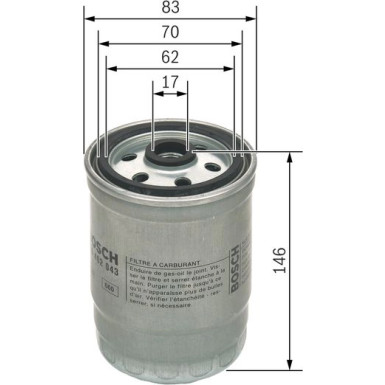 BOSCH | Kraftstofffilter | F 026 402 043