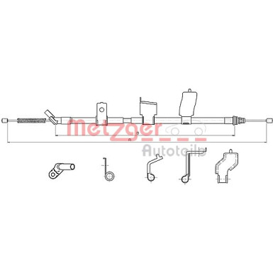 Metzger | Seilzug, Feststellbremse | 17.0327