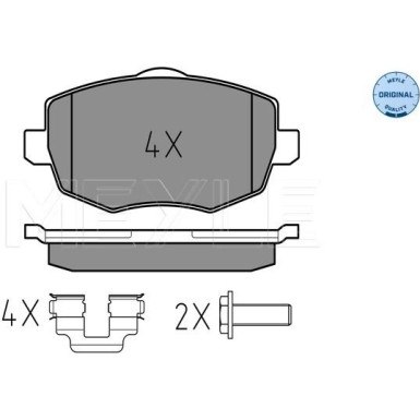 Meyle | Bremsbelagsatz, Scheibenbremse | 025 240 7316