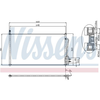 Nissens | Kondensator, Klimaanlage | 94432