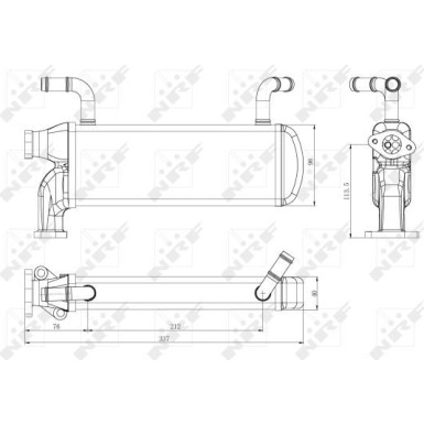 NRF | Kühler, Abgasrückführung | ohne AGR Ventil | 48218