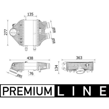 Mahle | Ladeluftkühler | CI 618 000P