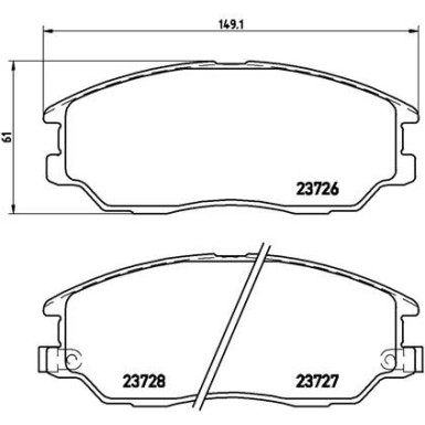 Brembo | Bremsbelagsatz, Scheibenbremse | P 30 028