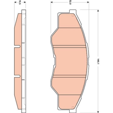 TRW | Bremsbelagsatz, Scheibenbremse | GDB3500