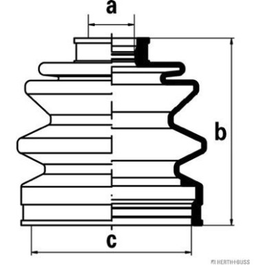 Herth+Buss Jakoparts | Faltenbalgsatz, Antriebswelle | J2865003