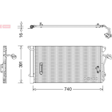 Denso | Kondensator, Klimaanlage | DCN02027