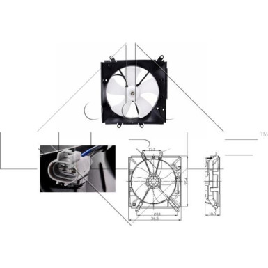 NRF | Lüfter, Motorkühlung | 47016
