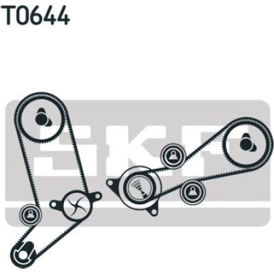 SKF | Wasserpumpe + Zahnriemensatz | VKMC 01258-1