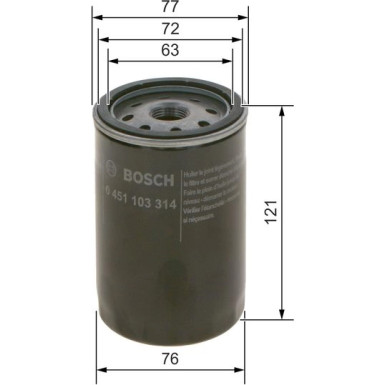 BOSCH 0 451 103 314 Ölfilter