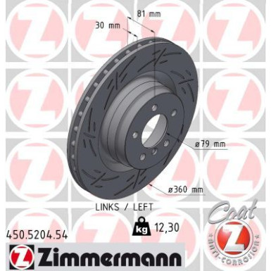 Zimmermann | Bremsscheibe | 450.5204.54