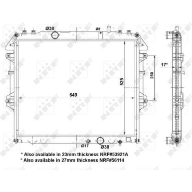 NRF | Kühler, Motorkühlung | 53921